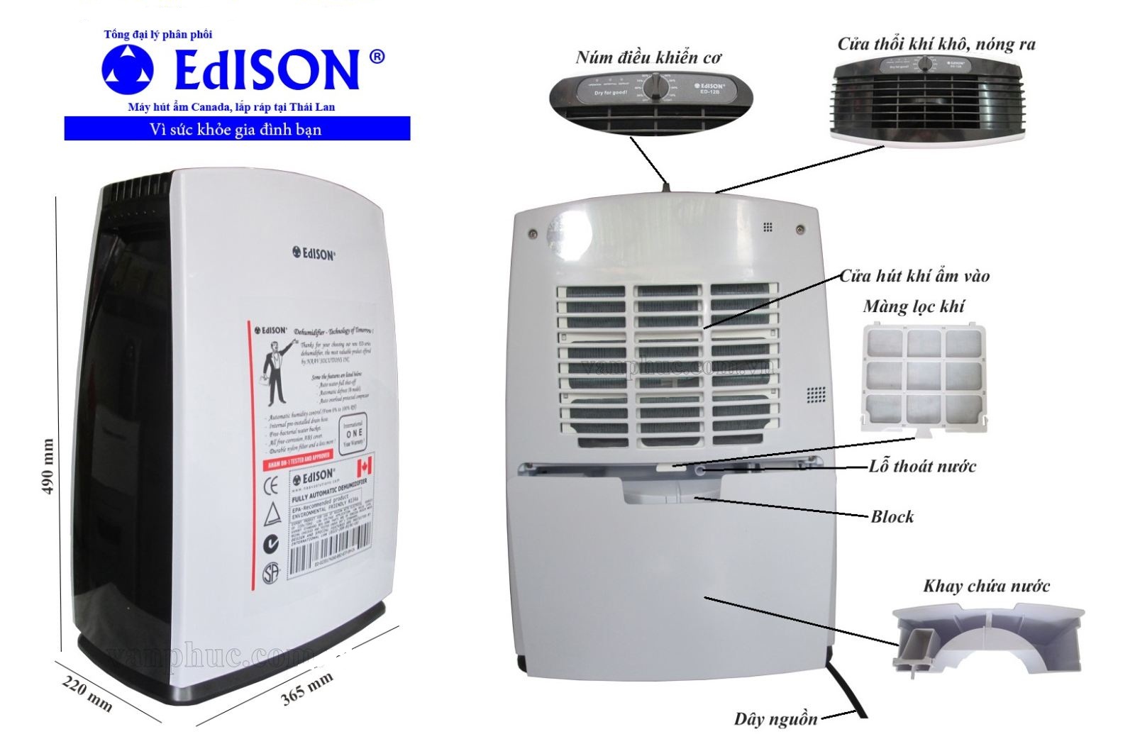 Dịch vụ sửa máy hút ẩm Edison tại nhà Hà Nội của chúng tôi: